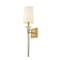 Z-Lite Ava 1 Light Wall Sconce, Rubbed Brass & Beige 804-1S-RB - alternate 1
